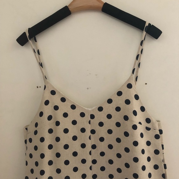 [into] Black polka dot oatmeal Cute ruffles Cotton Romper - Picture 2 of 10
